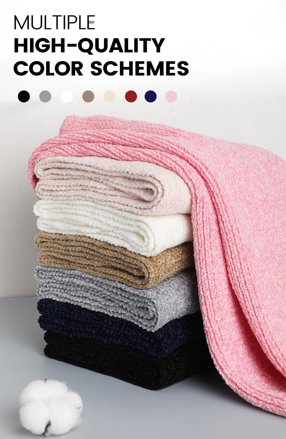 Pleneal Scarf for Women,Soft Chenille Winter Scarves, Womens Warm Thick Scarf for Cold Weather