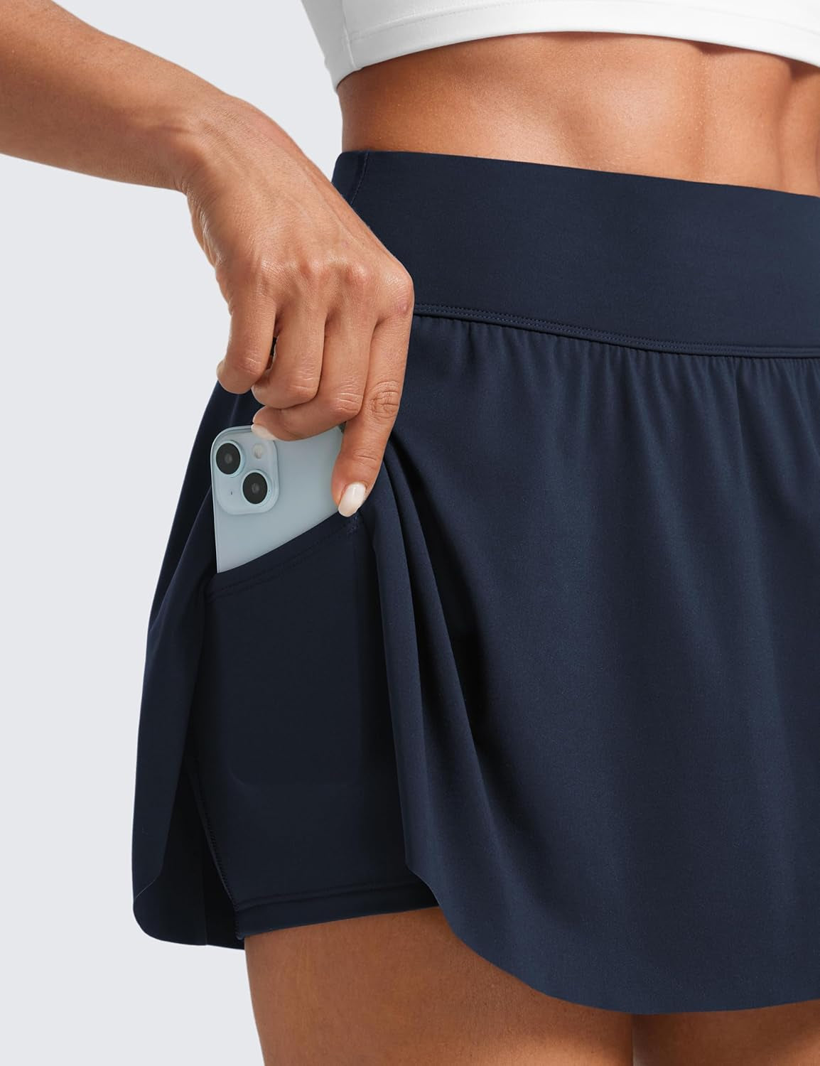 A Line High Rise Pocket Side Slit Skirt 14.5''