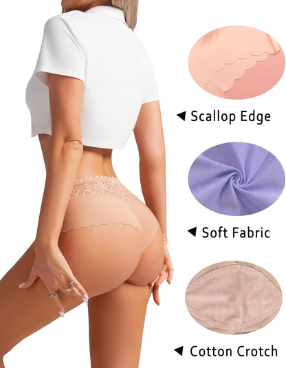 Sexy breathable bikini underwear with delicate lace design