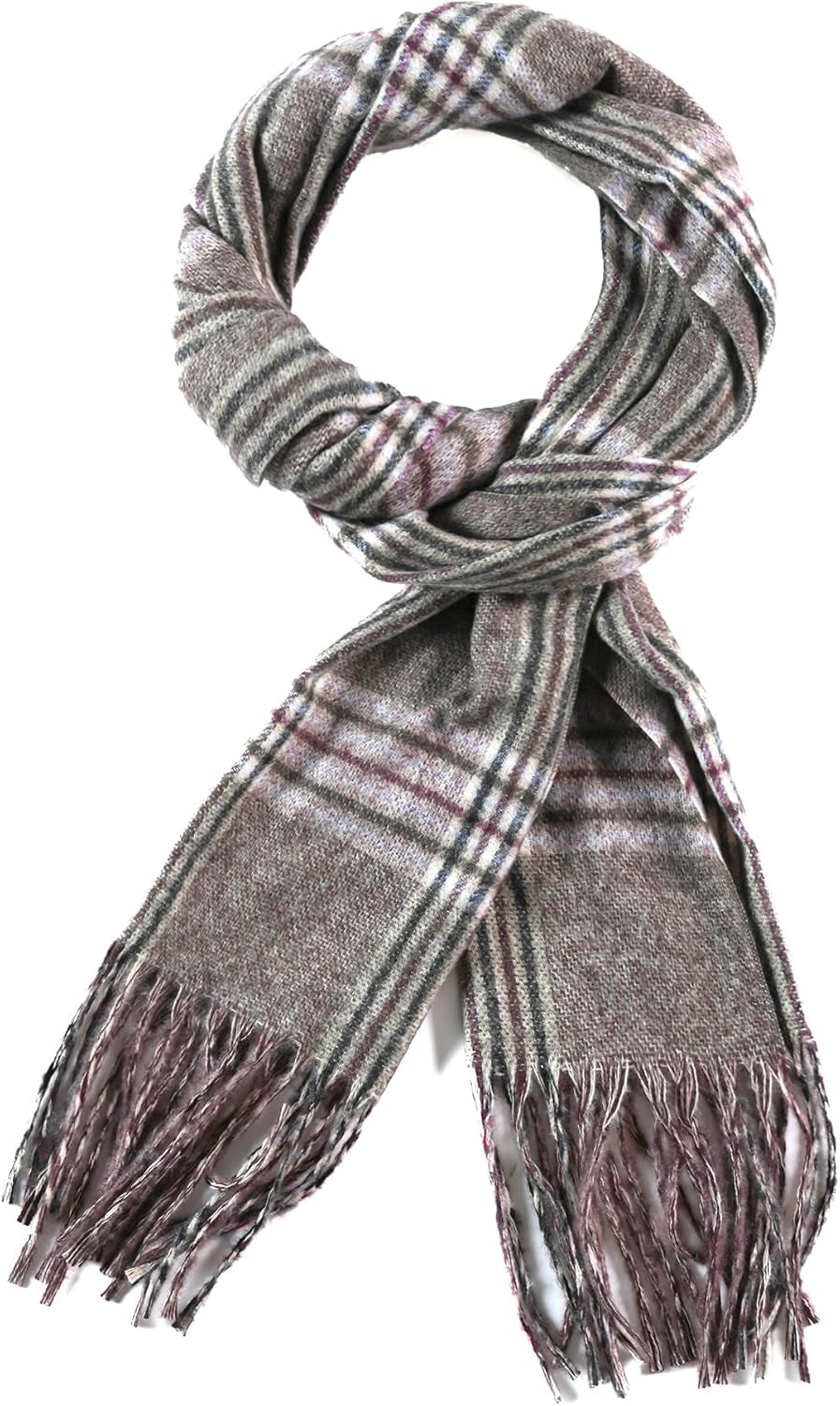 Plaid Scarf for Women Men, Lightweight Classic Tartan Tassel Scarves Fashion Warm Winter Chunky Scarf Cold Weather