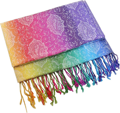 Fashion Women'S Silk Scarf Luxury Satin Shawl Wraps