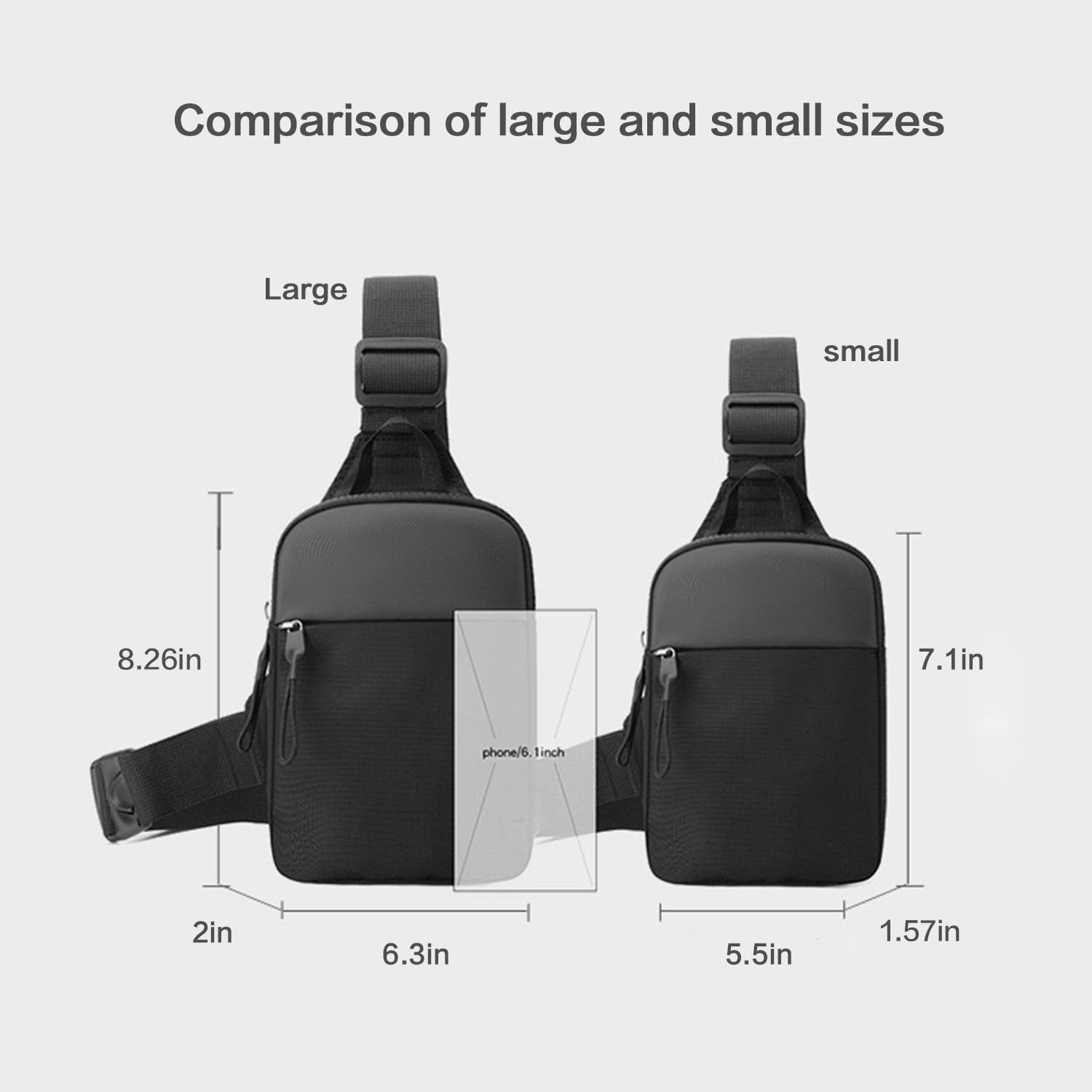 Crossbody running bag with phone holder and mesh surface