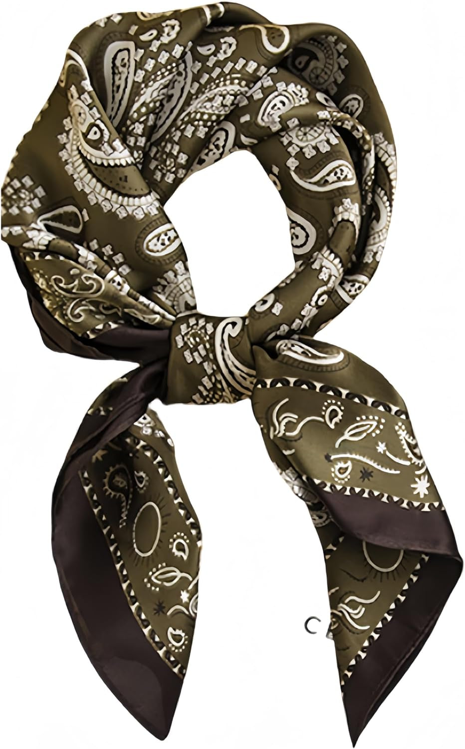 MINIDORA Satin Scarves for Women 27.5 × 27.5 Inches Medium Square Elegant Silk Feeling Head Scarf