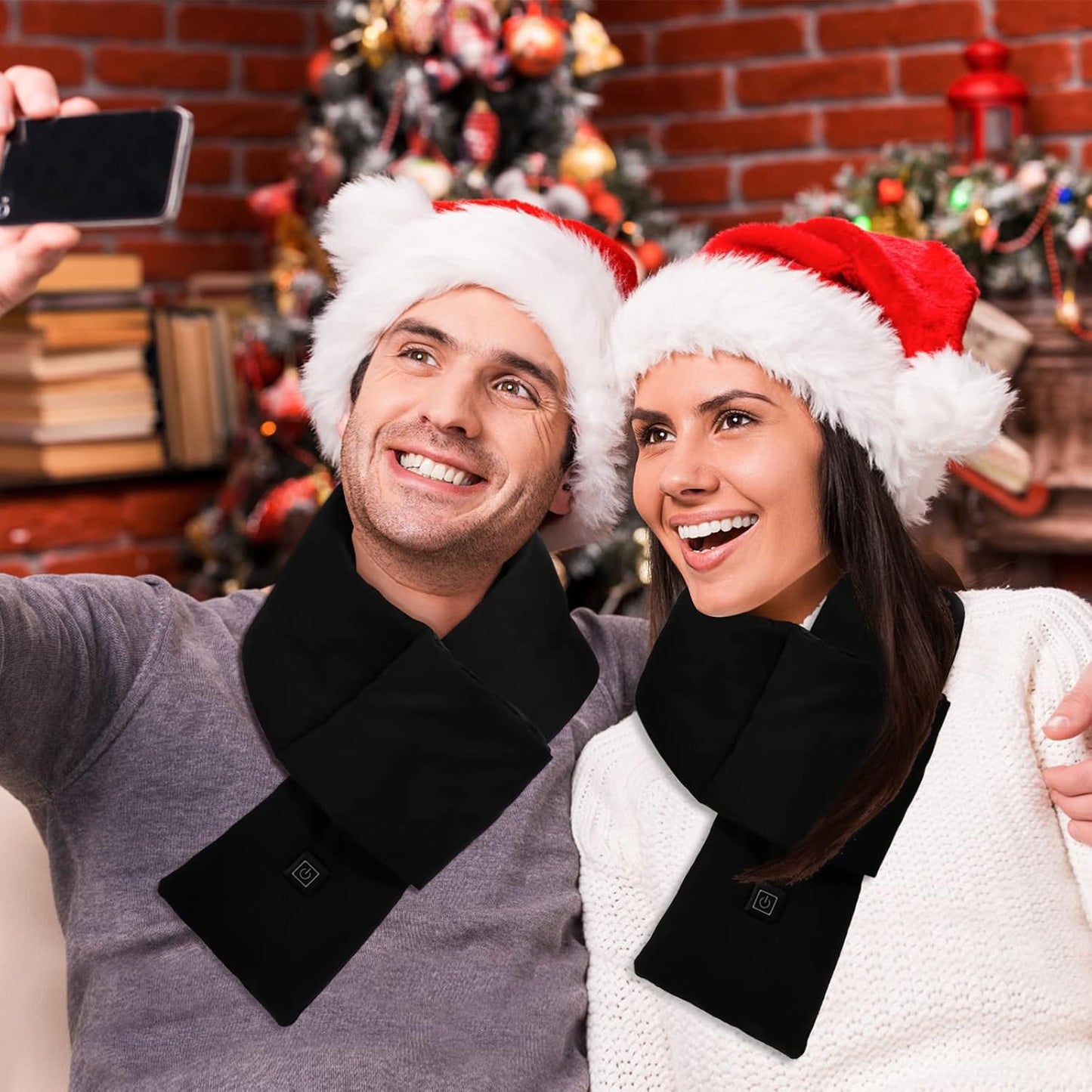 2024 Upgraded Heated Scarf for Men/Women Three Temp Settings with 5000Mah Power Bank