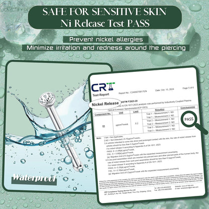 Jstyle 60Pcs Hypoallergenic Stainless Steel Nose Studs for Women Men Sparkly CZ Small 22G Nose Studs Rings Piercing Body Jewelry 1.5Mm 2Mm 2.5Mm