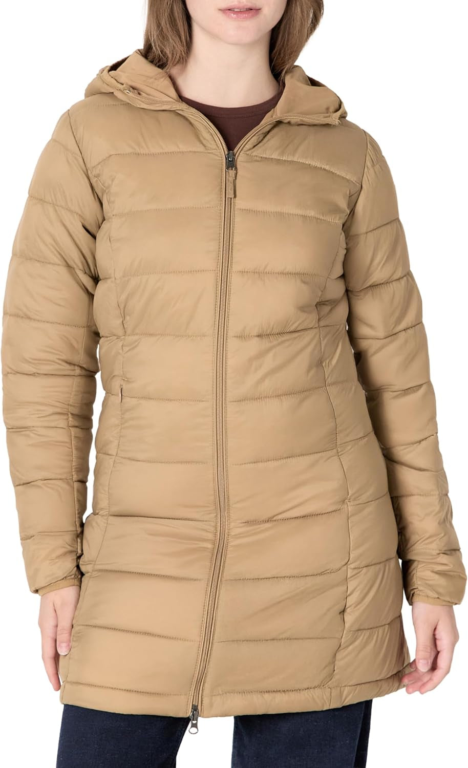 Amazon Essentials Womens Lightweight Water-Resistant Packable Hooded Puffer Coat (Available in plus Size)
