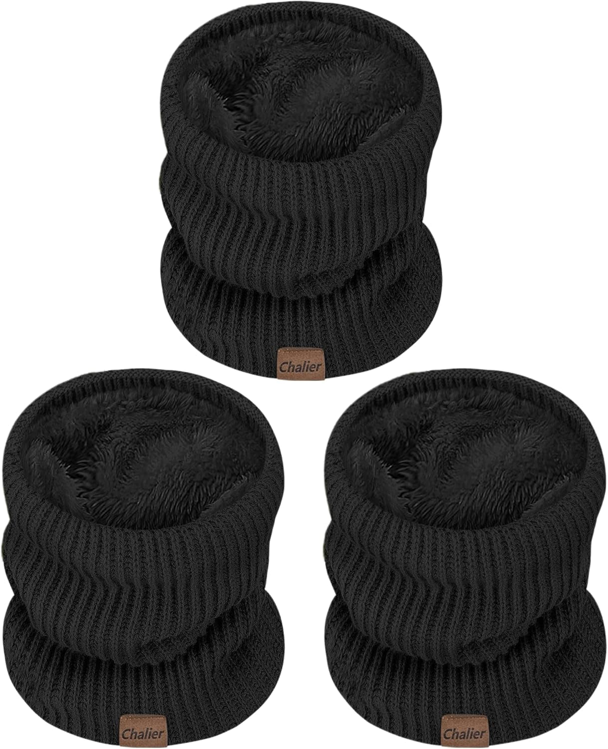 Neck Gaiters for Men Winter Warm Neck Warmer Thick Knit Windproof Gaiter Scarf Cold Weather Scarves