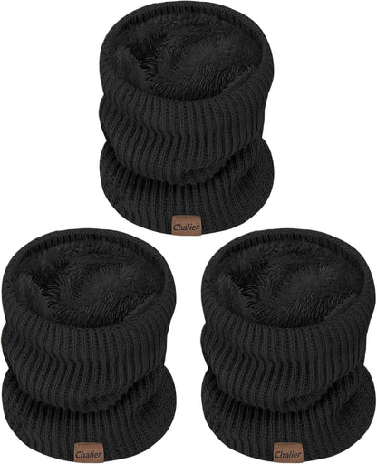 Neck Gaiters for Men Winter Warm Neck Warmer Thick Knit Windproof Gaiter Scarf Cold Weather Scarves