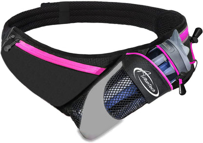 Runner with hydration belt during marathon training