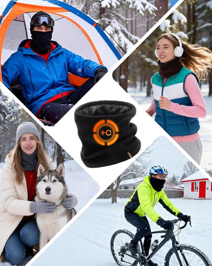 FURTALK Winter Neck Warmer Men Ski Neck Gaiter Scarf for Men Women Thick Warm Fleece Windproof Scarves