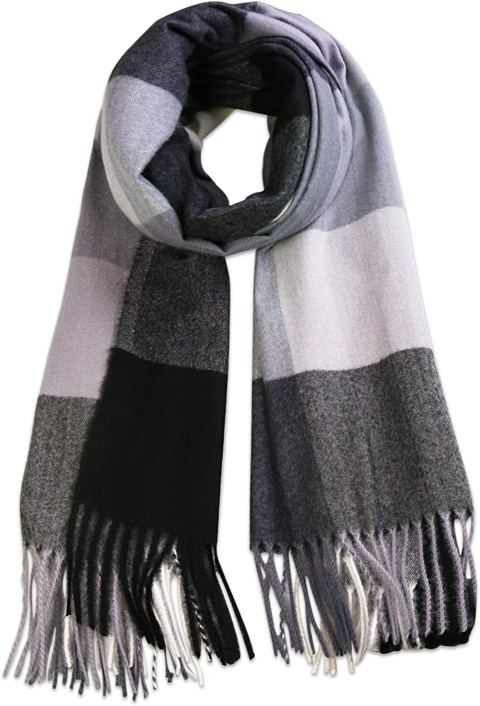 SOJOS Classic Plaid Tartan Scarf for Women Men Soft Scarves SC316