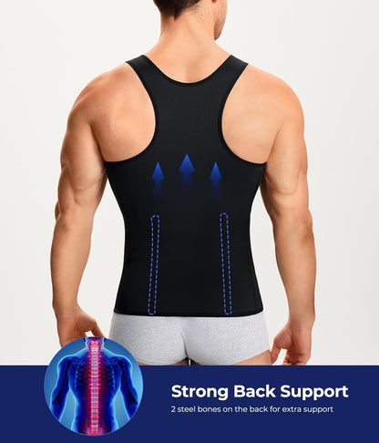 TAILONG shapewear tank demonstrating tummy control technology