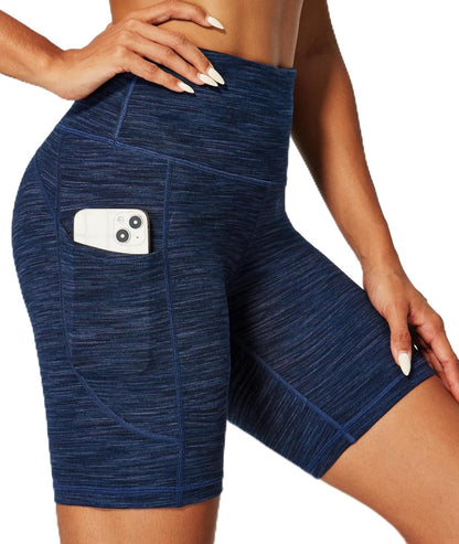 IUGA Biker Shorts Women 6" Tummy Control Workout Shorts Women with Pockets High Waisted Yoga Running Gym Spandex Compression