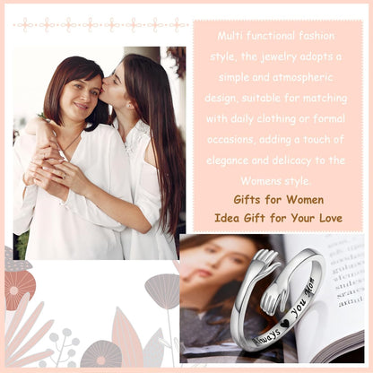 Engraved message detail Always With You ring