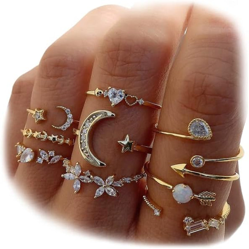 KISS WIFE stackable rings displaying jewelry versatility and style