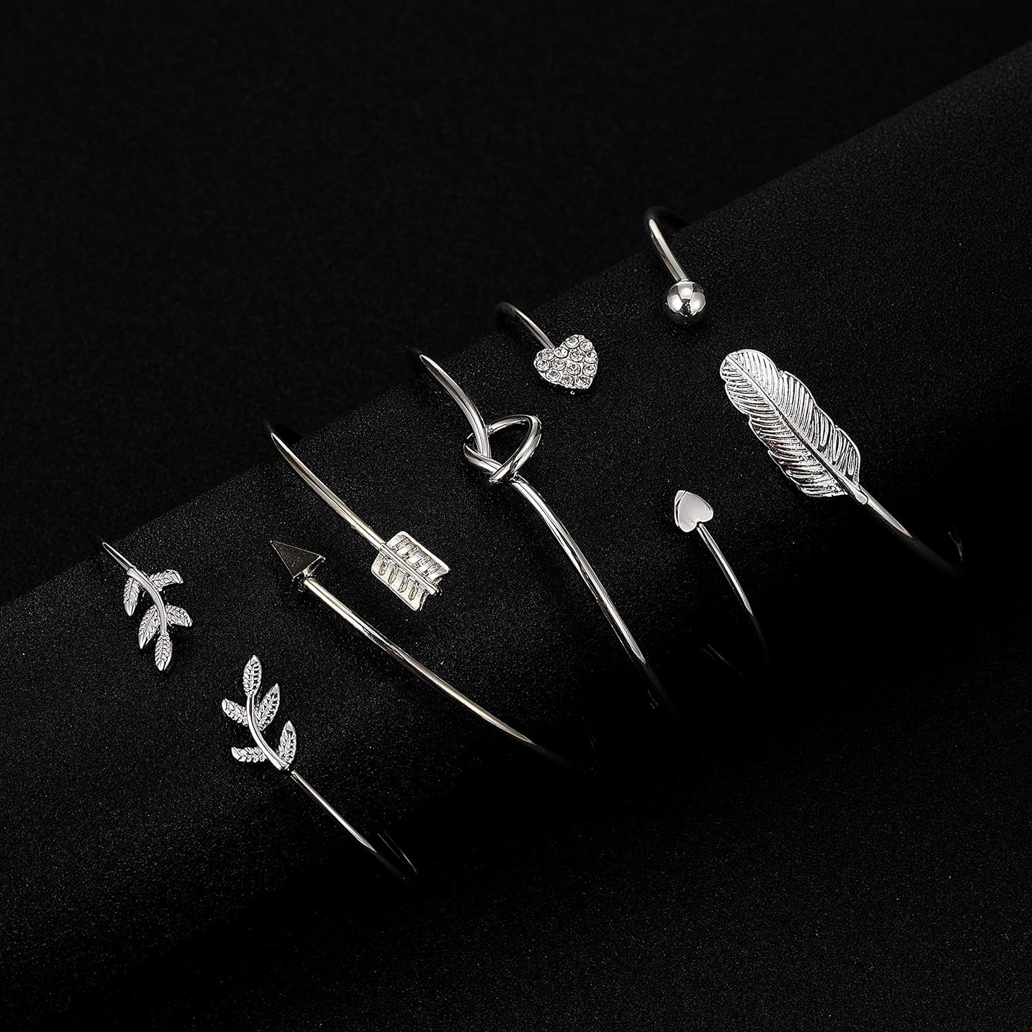 Olive leaf rose gold bangle bracelet in collection