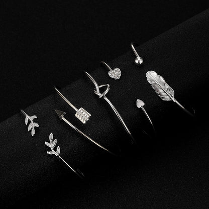Olive leaf rose gold bangle bracelet in collection