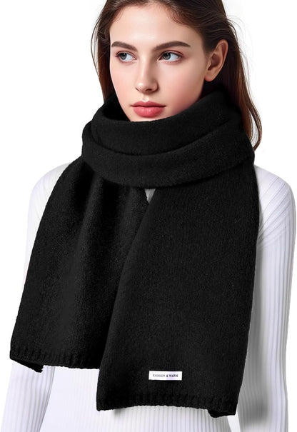 Trifabricy Winter Scarf for Women - Womens Warm Knit Scarf Soft Wrap for Cold Weather Winter Scarfs Fashion Solid Scarves
