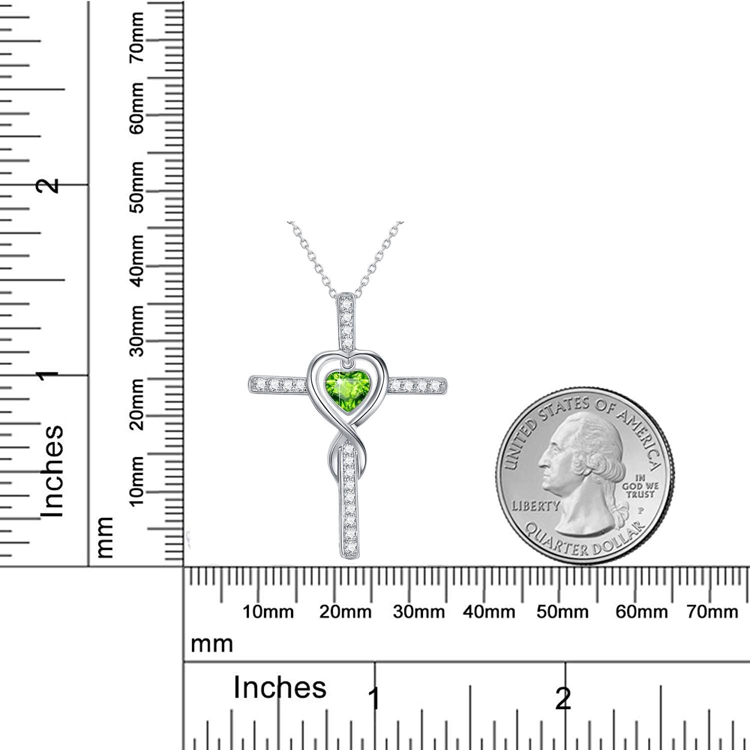 Dorella Love Infinity Christmas Jewelry for Women Birthday Gifts Wife Mom December January Birthstones Blue Topaz Garnet and More Stones Jewelry 925 Sterling Silver