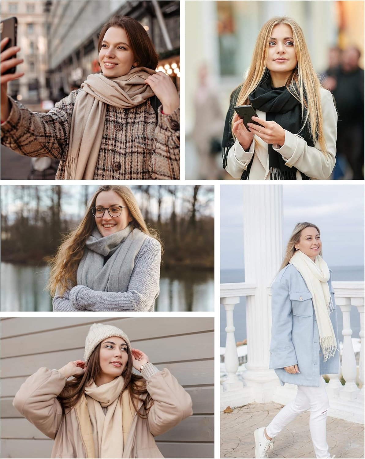 Scarfs for Women Pashmina Shawls and Wraps for Evening Dress Bridesmaid Wedding Bridal Winter Warm Long Large Scarves