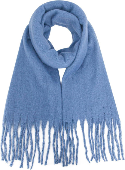 Missshorthair Thick Scarf for Women Big Chunky Colorful Blanket Fluffy Soft Scarves Winter Colorful Shawl Warps