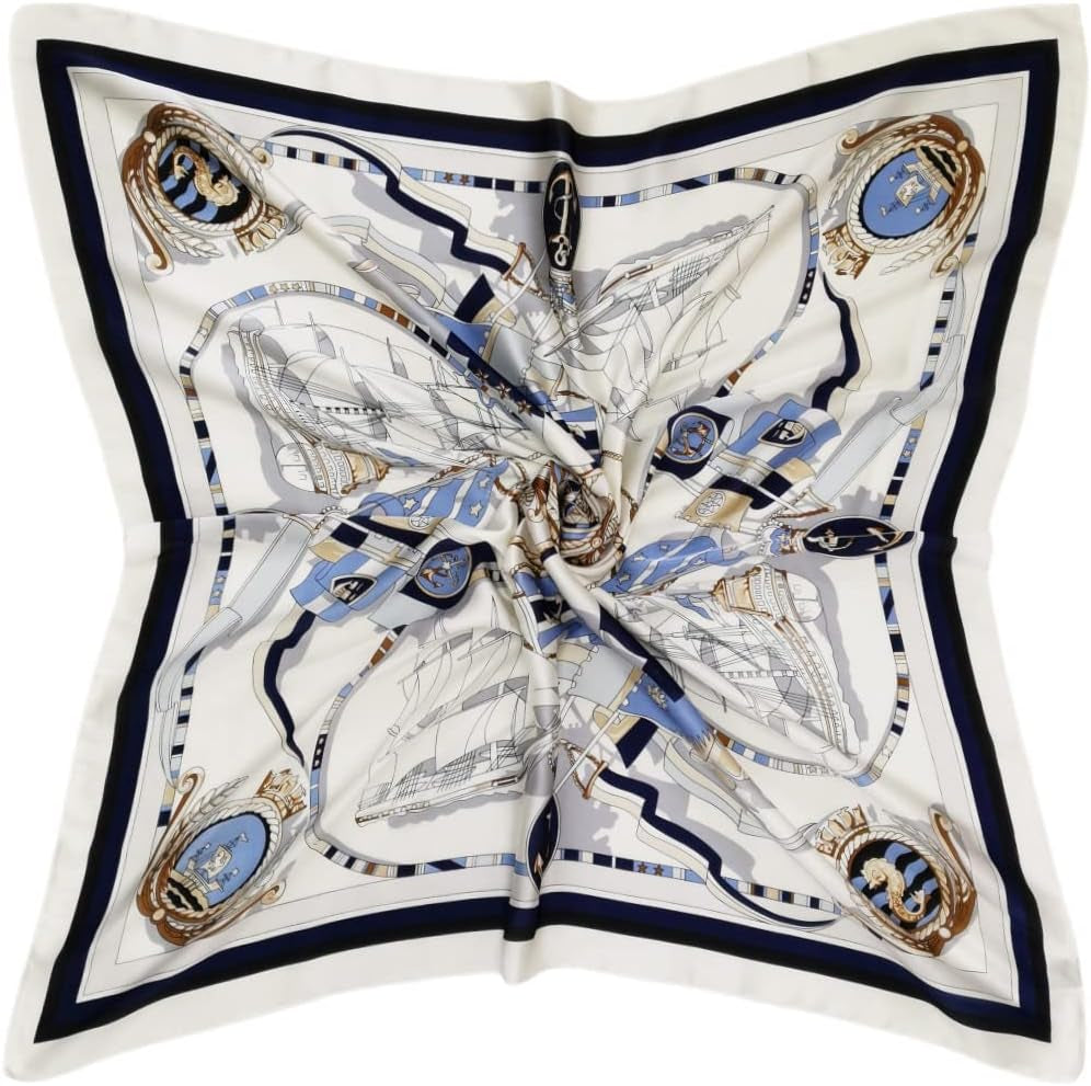 Julunar Silk like Head Scarf for Women - Satin Large Hair Scarves - 35" Square Silk Hair Wrap for Sleeping with Gift Packed