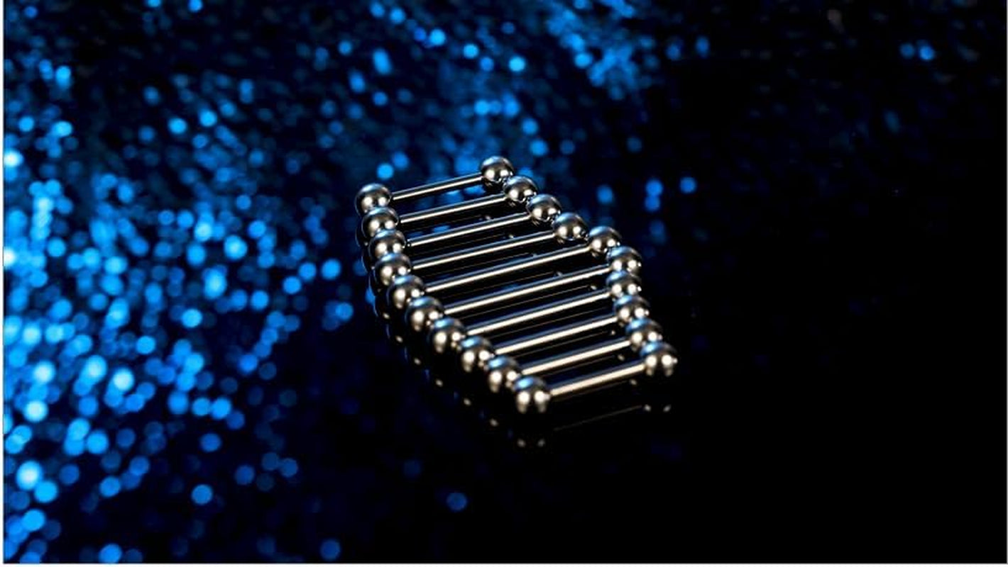 Prjndjw 14G Surgical Steel Straight Barbell - Tongue & Nipple Rings for Women & Men - Length 12MM, 14MM, 16MM, 18MM, 22Mm - Piercing Jewelry