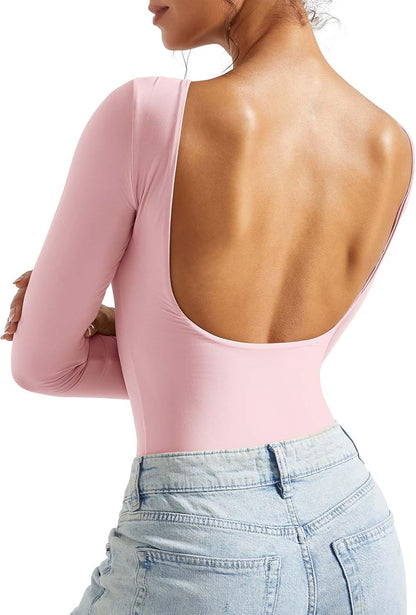SUUKSESS Y2K bodysuit open back design feature