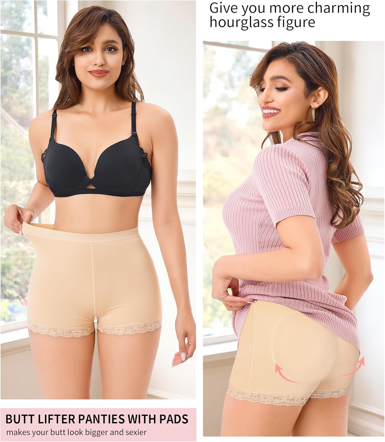 AOSBOEI tummy control hip enhancer underwear side view
