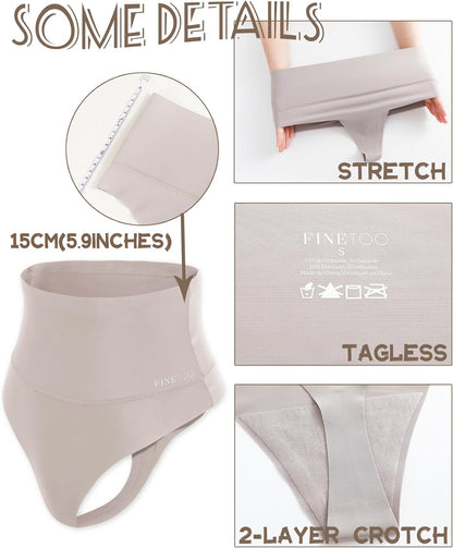 High waisted seamless thong underwear in multiple sizes