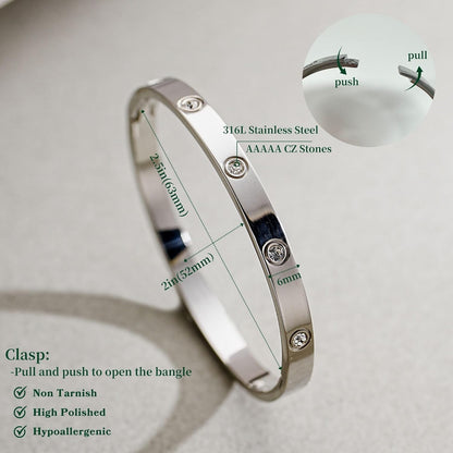 Kainier cubic zirconia bracelet showing brilliant gemstone detail