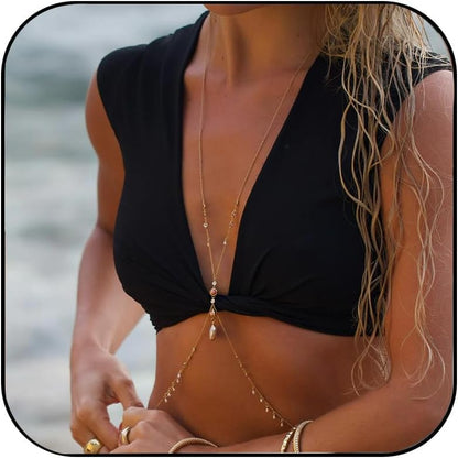 Sexy Rhinestone Bra Chain Chest Bracket Bikini Nightclub Crystal Rave Body Chain for Women Body Jewelry