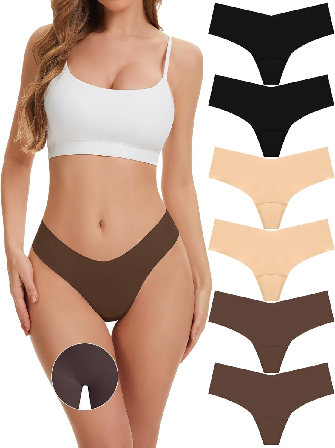 OVRUNS camel toe proof underwear flatlay display