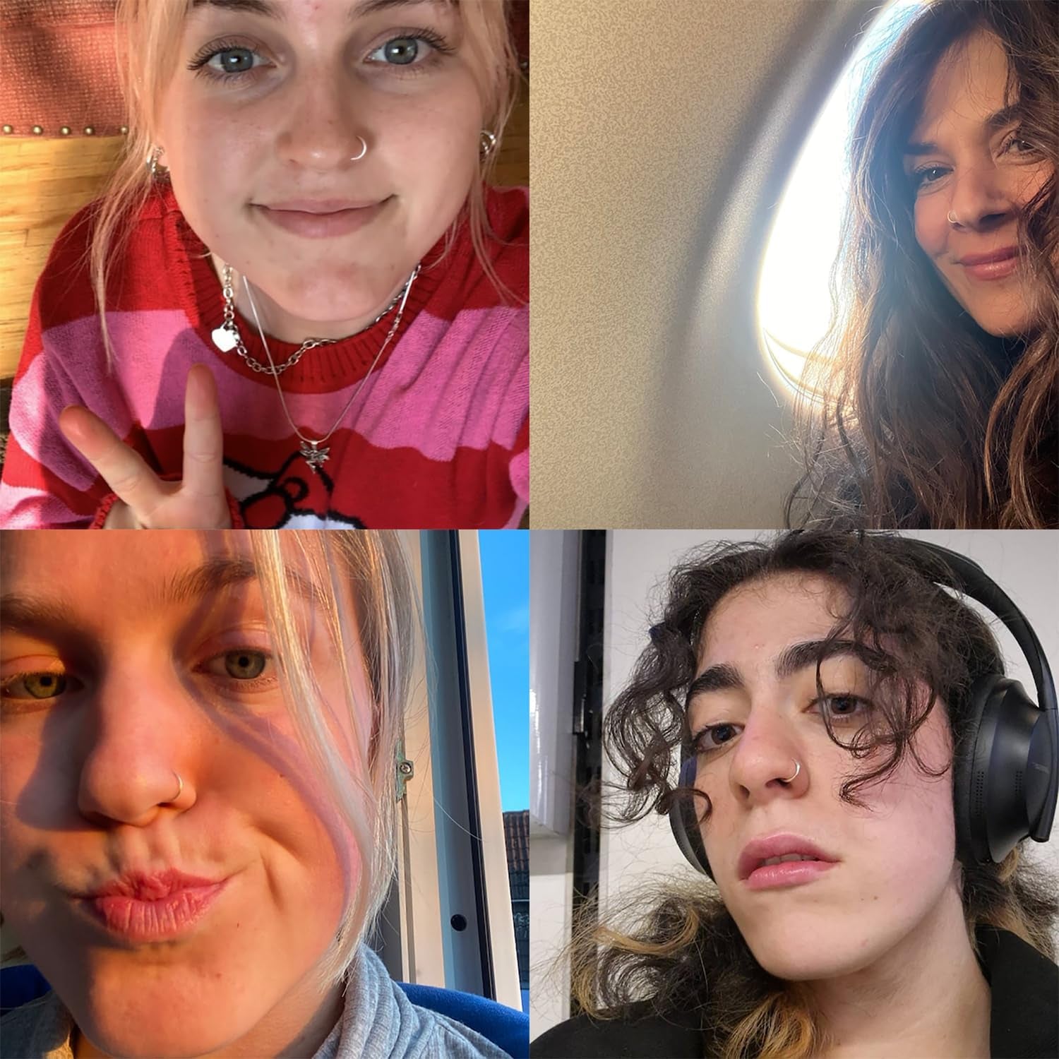 Set of 3 - Fake Clip on Nose Ring Hoop for Women - No Piercing Needed Nose Cuff - 22 Gauge - 7Mm - Faux Nose Septum Ring - Gold, Sterling Silver, Rose Gold - 22G