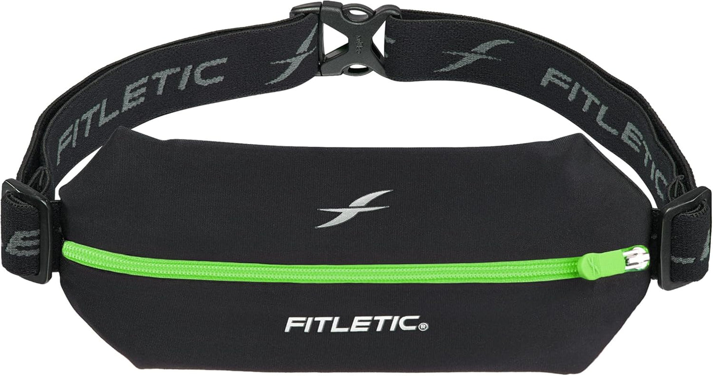 Fitletic Active Lifestyle Fanny Pack & Mini Sports Running Belt for Men & Women – Lightweight, Low Profile- Ultra-Soft Expandable Lycra Pouch - Fits All Phones – Inner Pocket