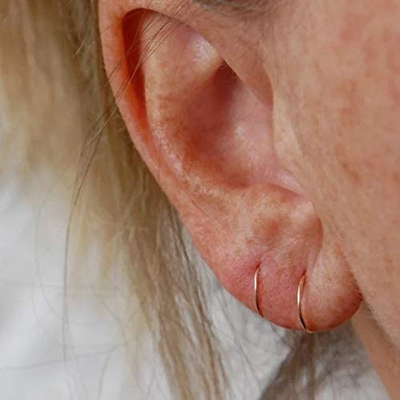 Hoop Cartilage Earring Fake Earrings Nose Rings Septum Nose Ring Stainless Steel for Women Men Girls