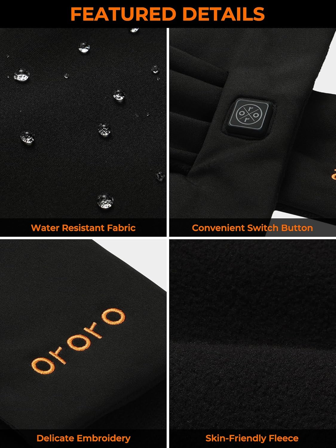 ORORO Heated Scarf, up to 12 Hours of Warmth, Heated Neck Warmer with Rechargeable Battery