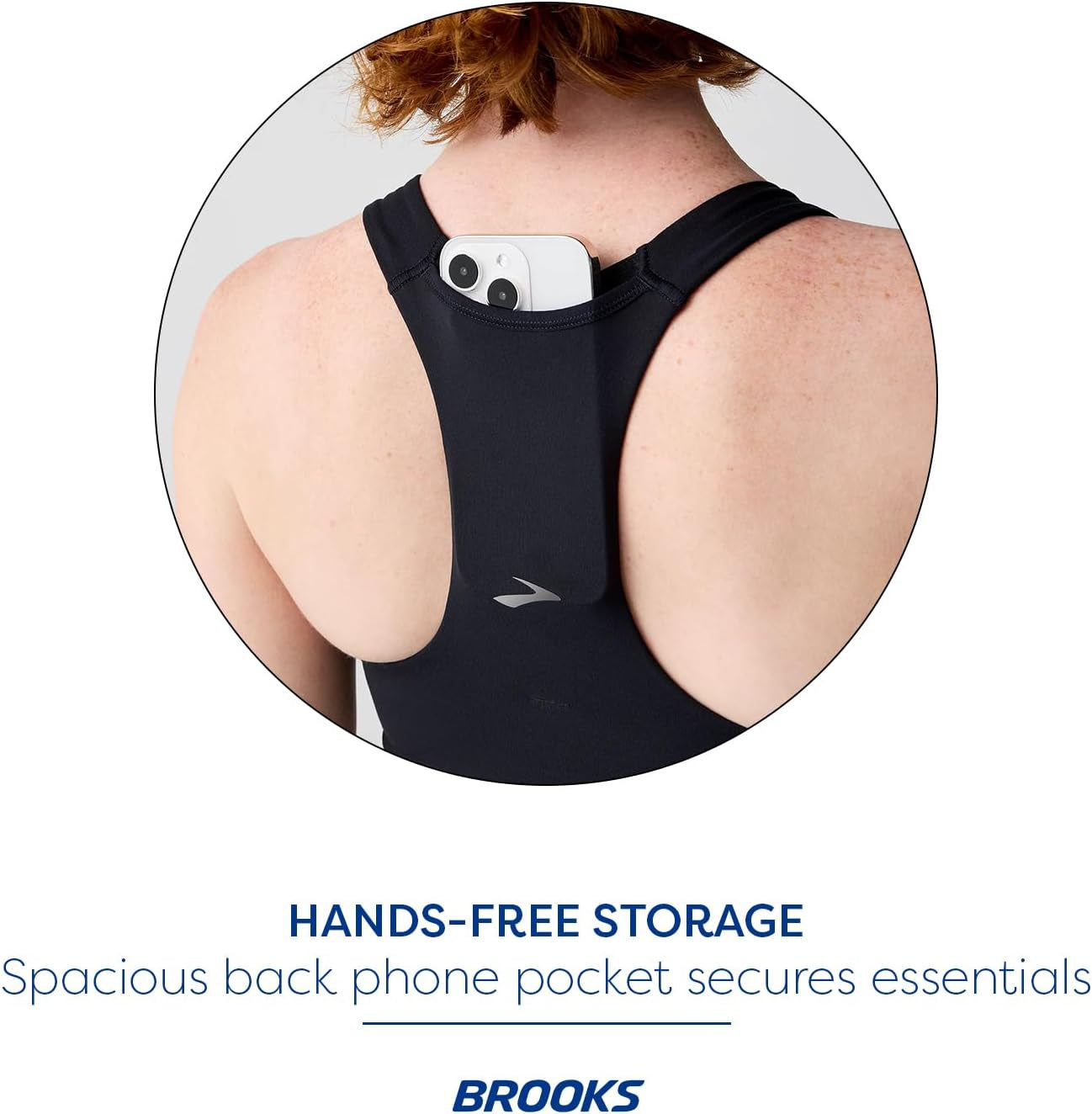 Brooks Women'S Luxe Pocket Bra, Supportive Sports Bra with Pocket for Training, Workouts & Running