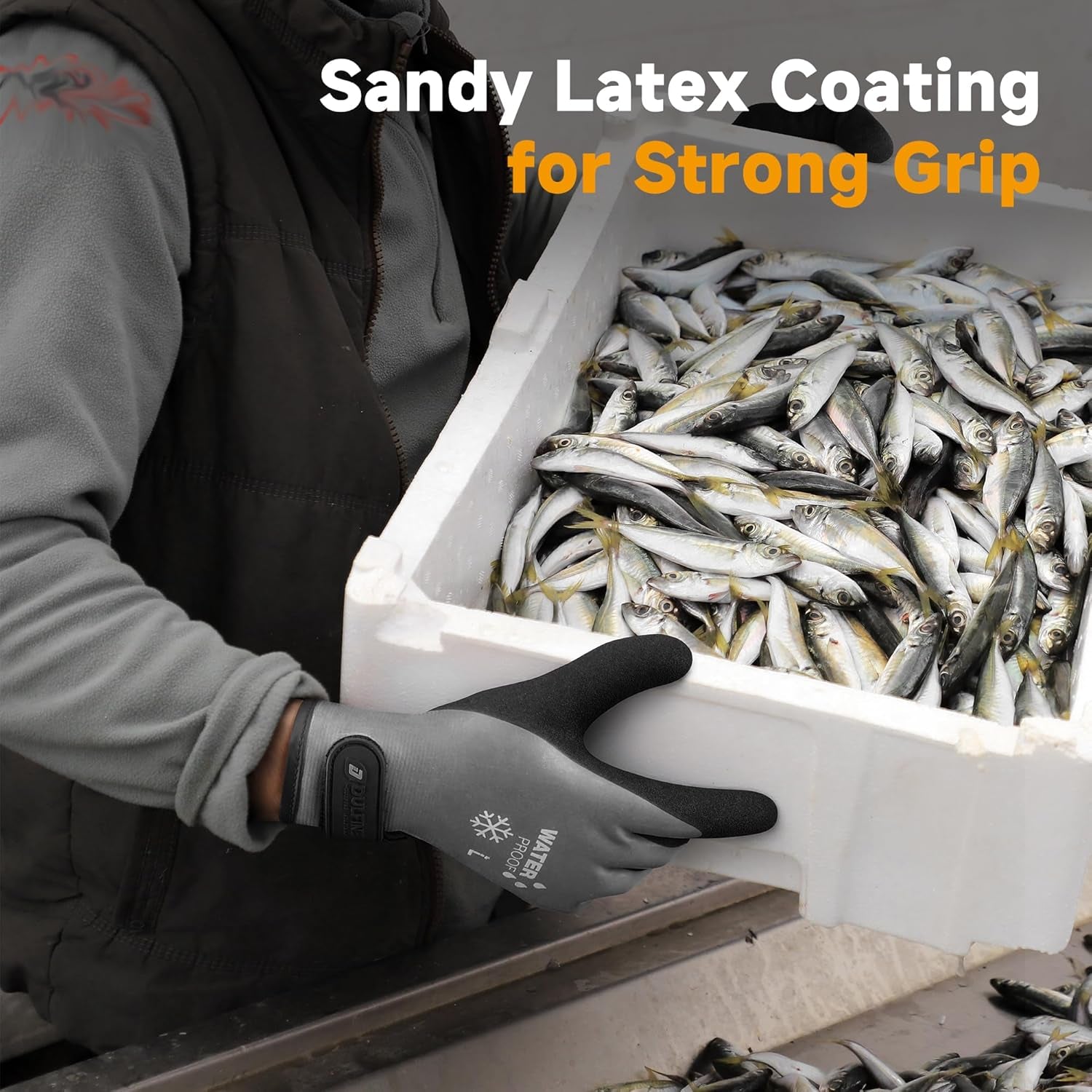 Winter work gloves thermal insulation technology display