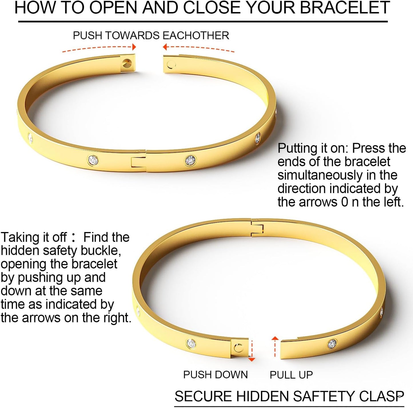 Aicase 18 K Gold Plated Love Bangle Bracelet Dupes Sets(Gold/Rose Gold/Silver) Stack Wide Wristband Bangle Nail Friendship Bracelet Birthday Lovely Trendy Jewelry Gifts for Women Mom Besties