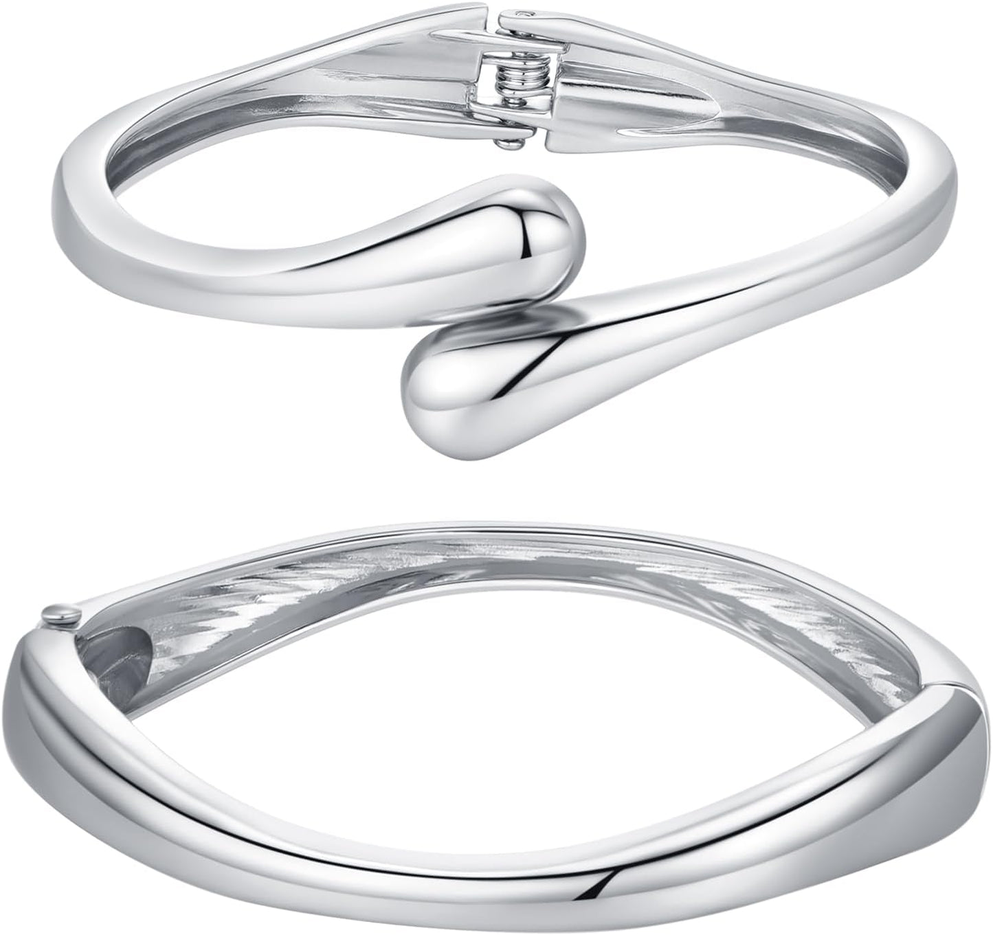 14K gold plated chunky cuff bracelets perfect for stacking and layering