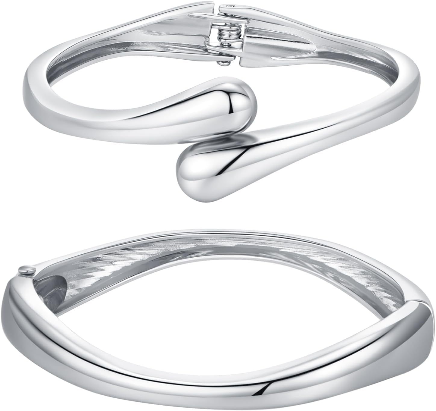 14K gold plated chunky cuff bracelets perfect for stacking and layering