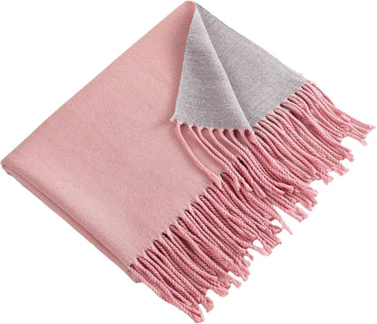 Winter Scarf for Women-Reversible Scarf with Cashmere-Like Softness 70X200Cm - Warm Shawl Wrap -Pashmina Shawls Wrap