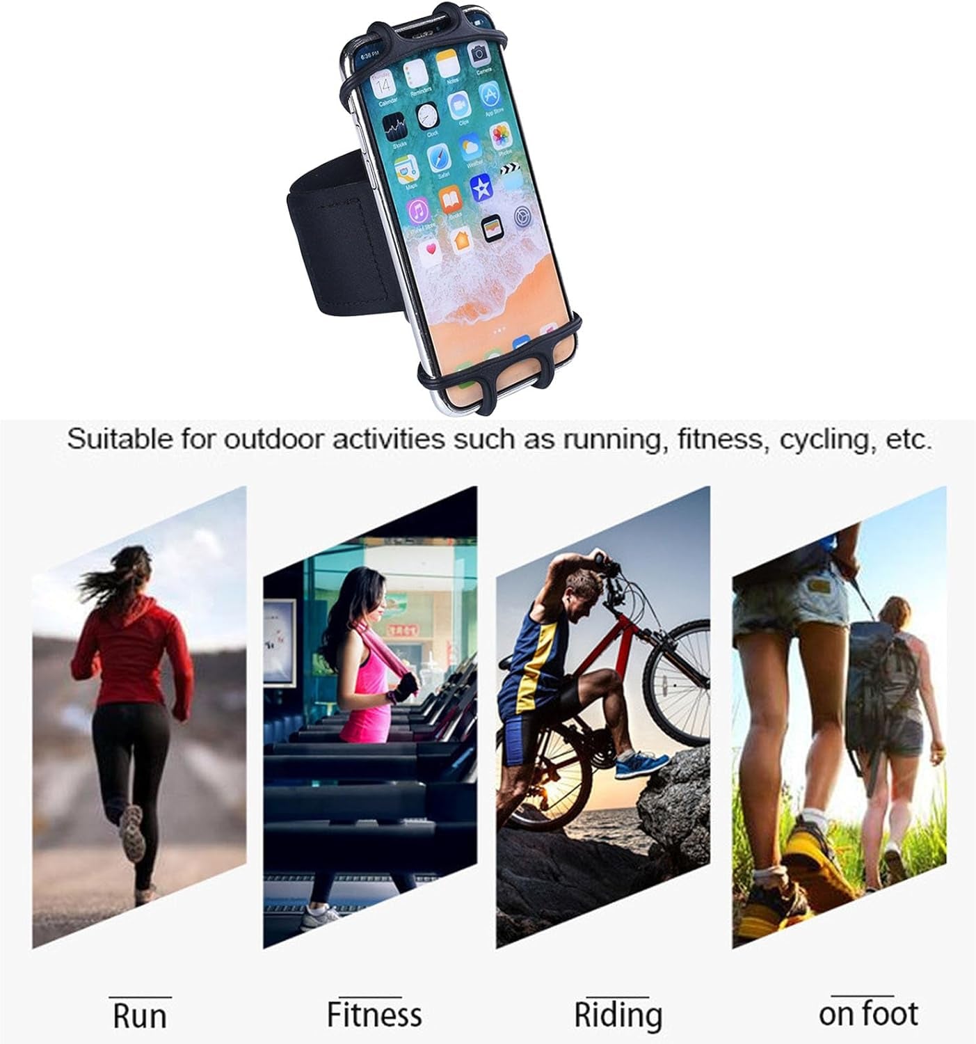 Wristband Phone Holder, Universal Cell Phone Armband for Running Walking 360° Rotation Forearm Wrist Workout Sports Arm Band Fits Samsung Galaxy A16 A15 A14 A13 A03S Iphone 16E 16 15 14 13 12 Pro Max