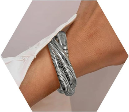 18K Gold Plated Bracelets for Women Gold Bangles for Women Chunky Bangle Bracelets for Women Bracelets Stack Tarnish Free Bangle Set of 3 for Women Accessories for Her Gifts