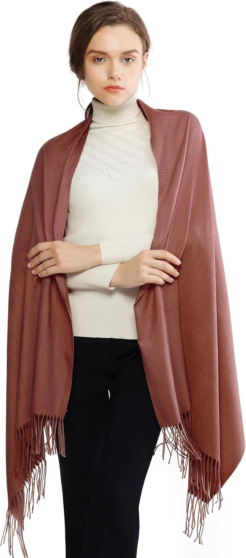 RIIQIICHY Women'S Scarf Pashmina Shawls and Wraps for Evening Dress Bridesmaid Wedding Bridal Winter Warm Long Large Scarves