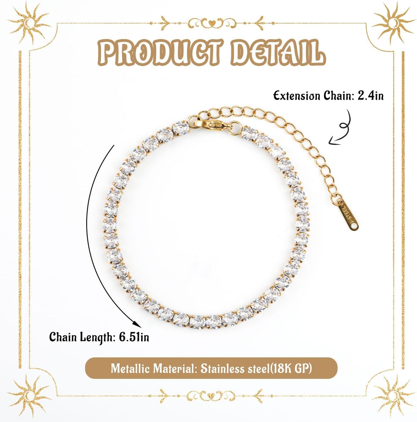 Bracelet Bangle Set, 4Pcs Stackable Four Leaf Gold Bracelet Set for Wife Mom Girlfriend