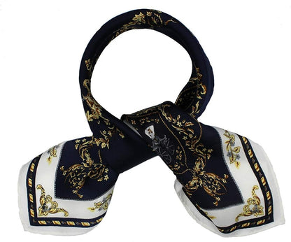 ANDANTINO 100% Mulberry Silk Scarf -21” Lightweight Square Neckerchief – Breathable Digital Printed Scarves with Gift Packed