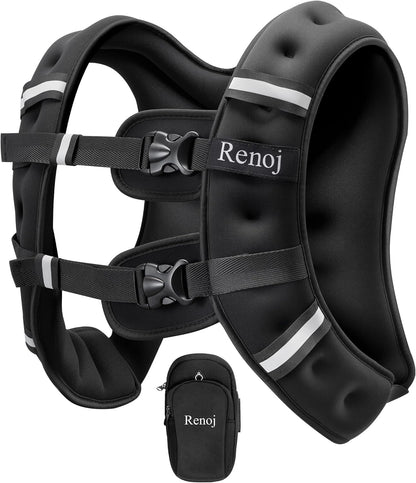 Weighted training vest laid flat showing all features