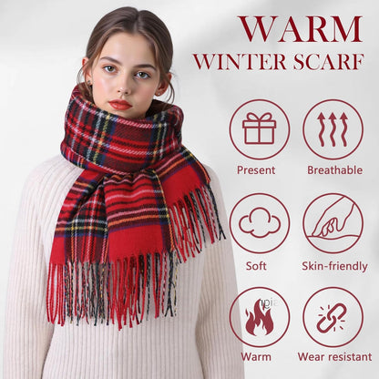 Pleneal Scarf for Women,Soft Chenille Winter Scarves, Womens Warm Thick Scarf for Cold Weather